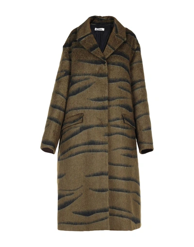 Shop Jil Sander Coat In Military Green