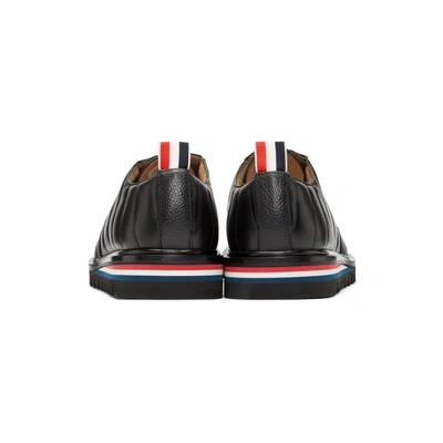 THOM BROWNE 黑色绗缝鞋头布洛克鞋