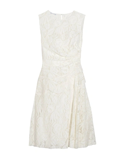 Shop Oscar De La Renta Knee-length Dress In Ivory