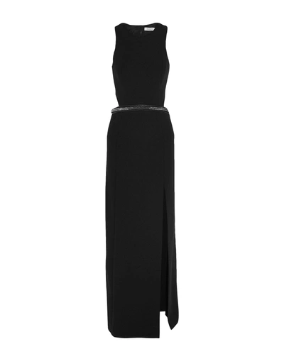 Shop Mugler Woman Maxi Dress Black Size 4 Polyester, Acetate, Lambskin