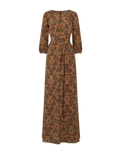 Shop Vanessa Seward Long Dress In Brown