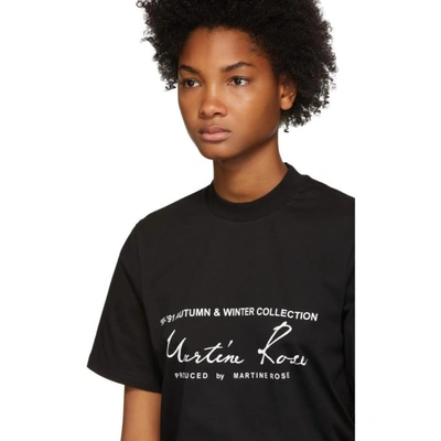 Shop Martine Rose Black Slogan T-shirt