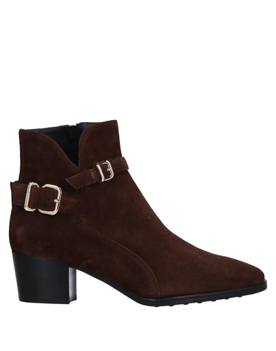 Shop Tod's Ankle Boot In Dark Brown