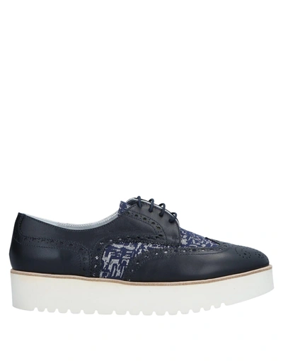 Shop Lolo Laced Shoes In Dark Blue