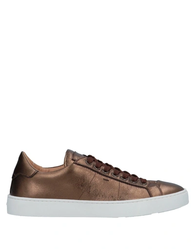 Shop Santoni Sneakers In Copper