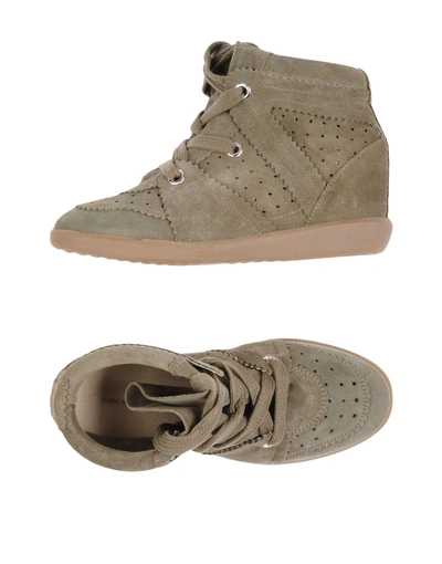Shop Isabel Marant Étoile Sneakers In Military Green