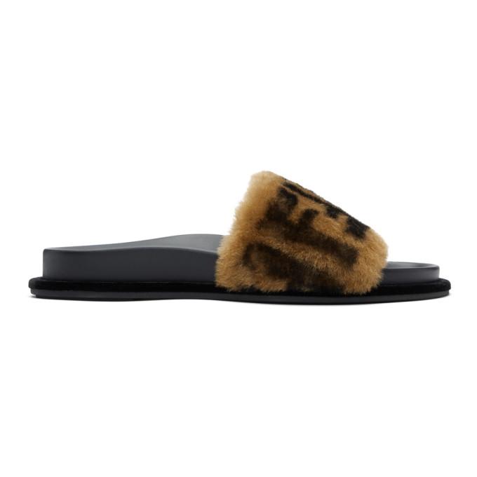 furry fendi slides