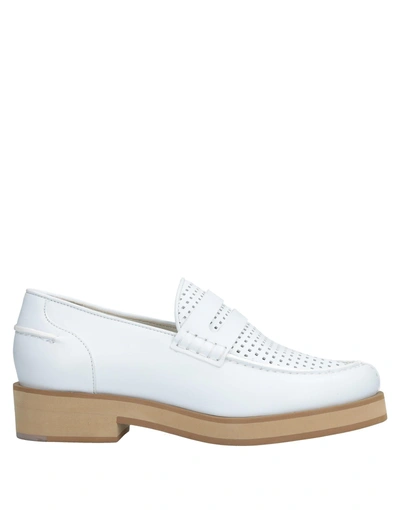 Shop Jil Sander Loafers In White