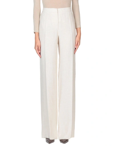 Shop Max Mara Pants In Beige