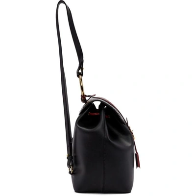 Shop Fendi Black 'forever ' Flap Backpack In F13x8 Black