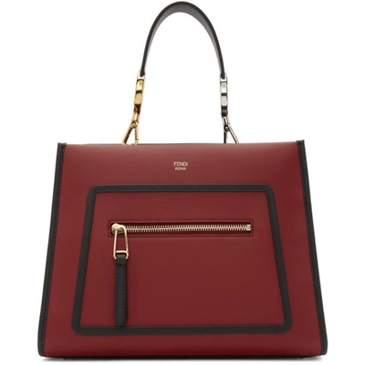 Shop Fendi Red Small Runaway Tote In F10ag Red