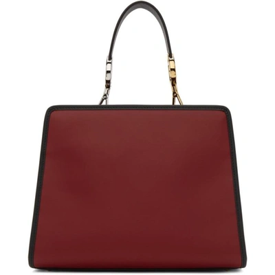 Shop Fendi Red Small Runaway Tote In F10ag Red