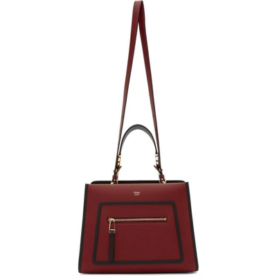 Shop Fendi Red Small Runaway Tote In F10ag Red