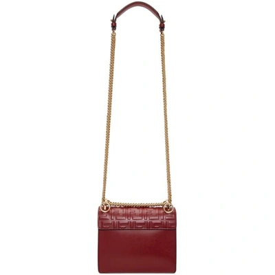 Shop Fendi Red Small 'forever ' 'kan I' Flap Bag