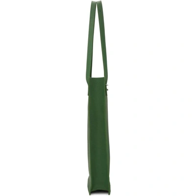 Shop Pb 0110 Green Embossed Leather Tote