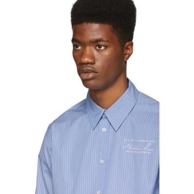 Shop Martine Rose Blue And White Classic Shirt In Wbs