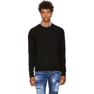 Shop Dsquared2 Black Fin.7 Sweater In 900 Black