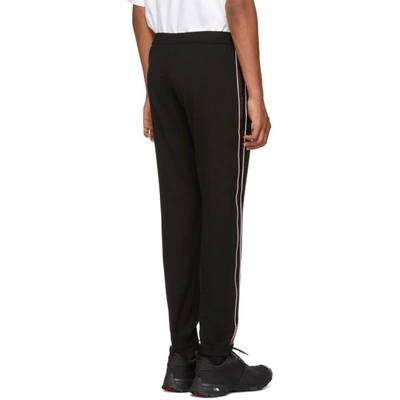Shop Prada Black Side Stripe Sweatpants In F0002