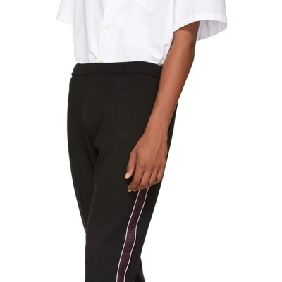Shop Prada Black Side Stripe Sweatpants In F0002