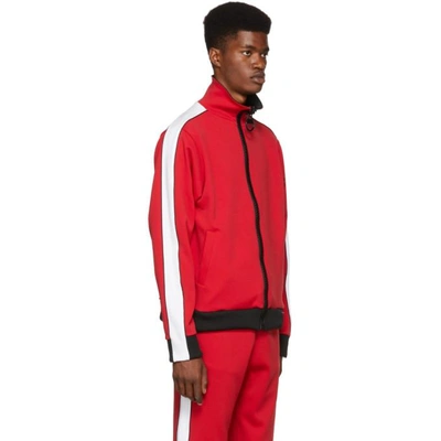 Shop Miharayasuhiro Red Enlarged Zip Track Jacket