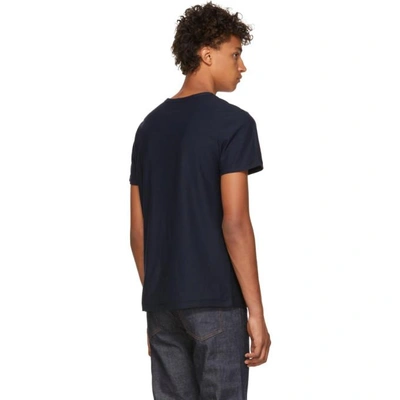 Shop Apc A.p.c. Navy Yukata T-shirt In Iakdknavy