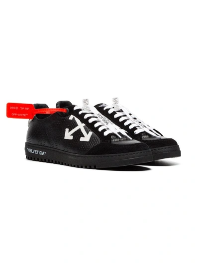 Shop Off-white Black Low 2.0 Leather Sneakers