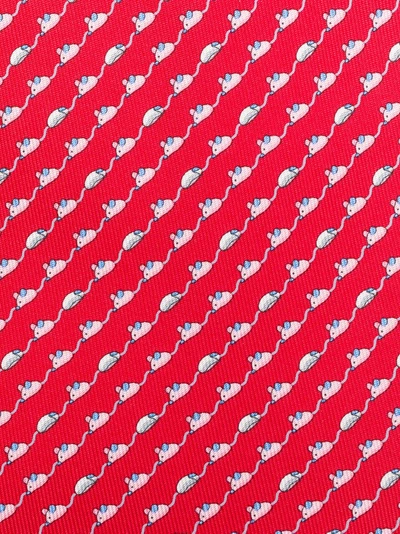 Shop Ferragamo Salvatore  Patterned Tie - Red