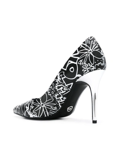 Michael Michael Kors Claire Logo Graffiti Pumps - Black | ModeSens