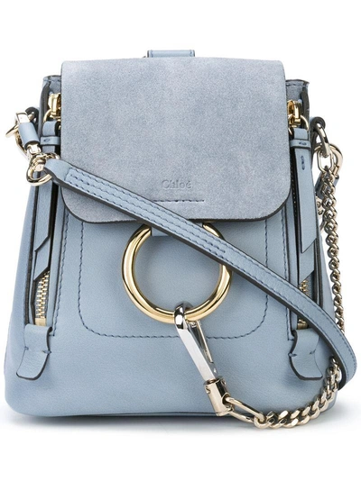 Shop Chloé Mini 'faye' Rucksack In Blue