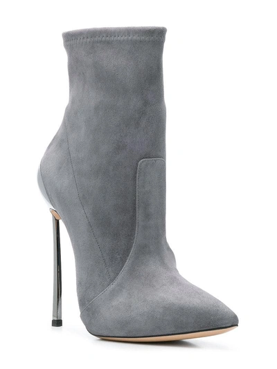 Shop Casadei Techno Blade Ankle Boots - Grey
