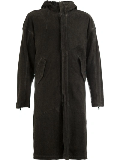Shop Giorgio Brato Hooded Coat - Black