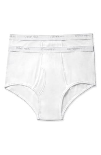 Calvin Klein Men's Big And Tall Classic 2-pack Briefs Nb1102 In White ...