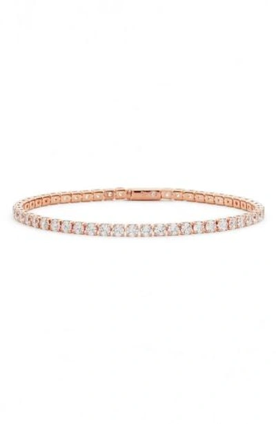Shop Vince Camuto Crystal Tennis Bracelet In Rose Gold