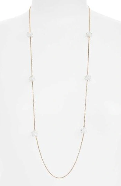 Shop Kate Spade Flying Colors Rock Candy Long Station Necklace In Gold