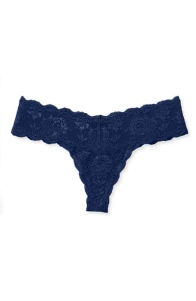 Shop Cosabella 'never Say Never Cutie' Thong In Marine Blue