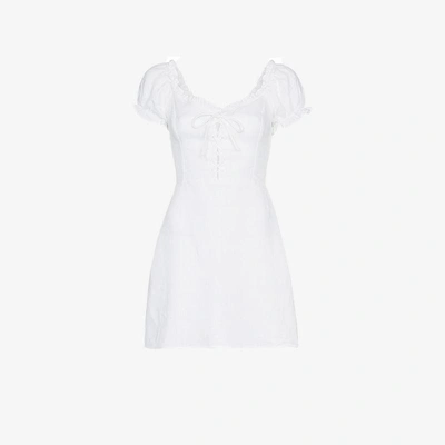 Shop Reformation Klara Linen Dress In White
