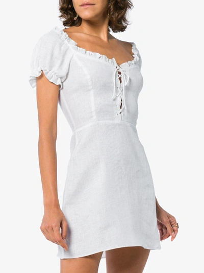 Shop Reformation Klara Linen Dress In White