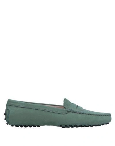 Shop Tod's Loafers In Light Green