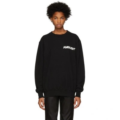 Shop Ambush Black Logo Crewneck Sweatshirt