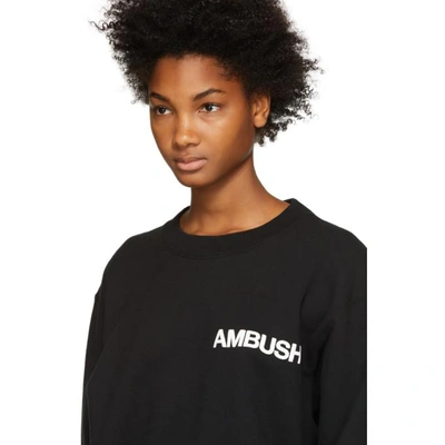 Shop Ambush Black Logo Crewneck Sweatshirt