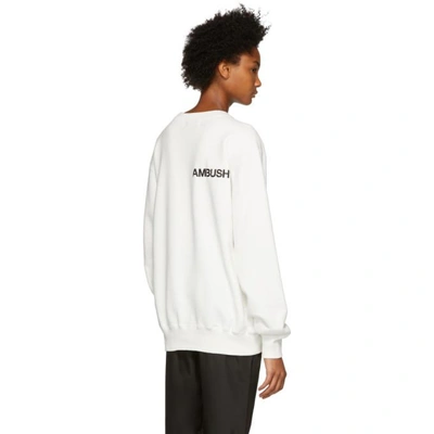 Shop Ambush White Logo Crewneck Sweatshirt