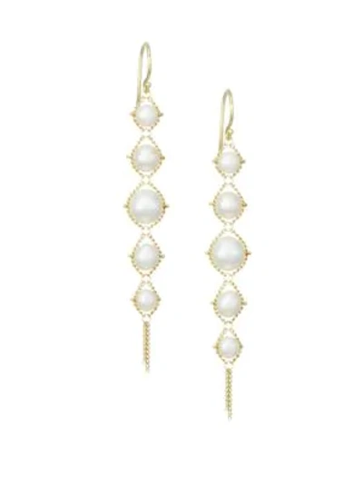 Shop Amali 18k Yellow Gold Woven Pearl Tiered Drop Earrings