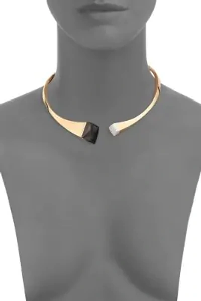 Shop Roberto Coin Sauvage Prive 18k Yellow Gold & Diamond Collar Necklace