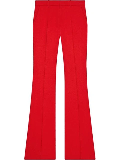 Shop Gucci Stretch Viscose Flare Pant - Red