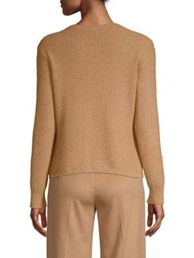 Shop Max Mara Moena Seed Stitch Sweater In Camel