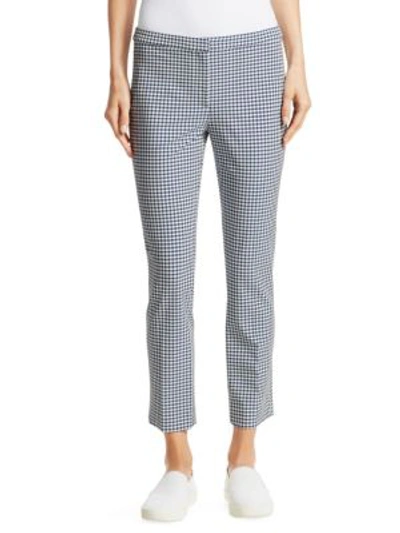 Shop Theory Classic Skinny Gingham Pants In Multi