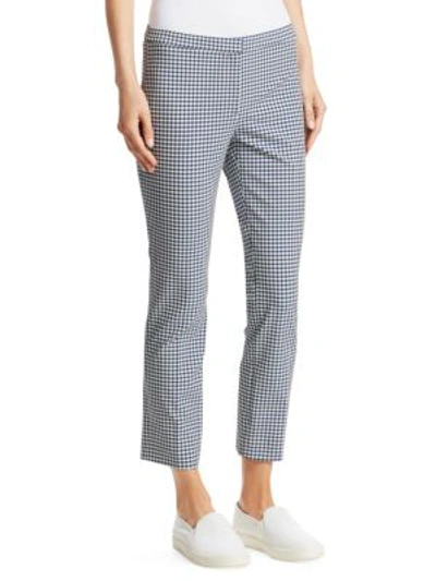 Shop Theory Classic Skinny Gingham Pants In Multi