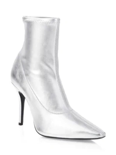 Shop Giuseppe Zanotti 105mm Notte Ankle Boots In Silver