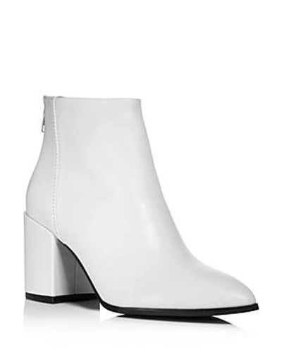 Shop Aqua Women's Dante Pointed Toe Leather Booties - 100% Exclusive In White