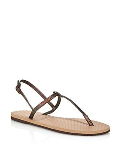 Shop Havaianas Women's You Riviera Thong Sandals In Rose Gold